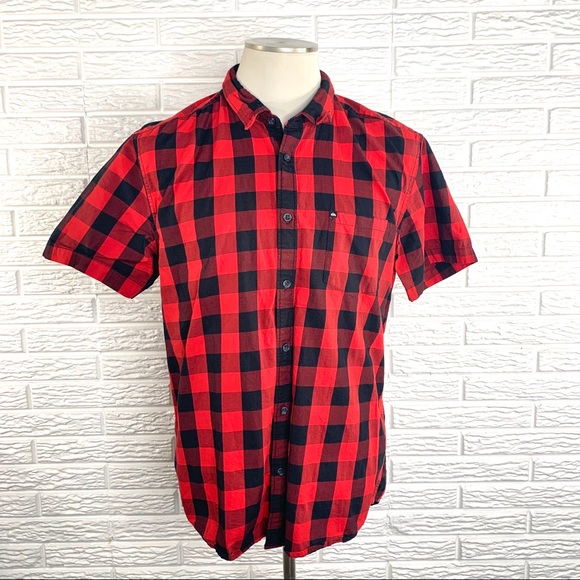 Quiksilver Other - Quiksilver Red Black Buffalo Plaid Button Up Shirt